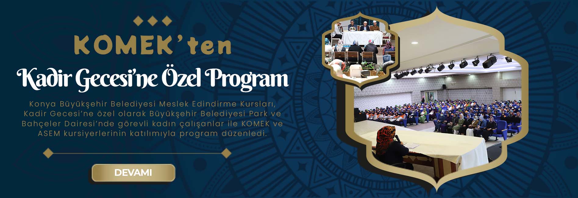 KOMEK’ten Kadir Gecesi’ne Özel Program