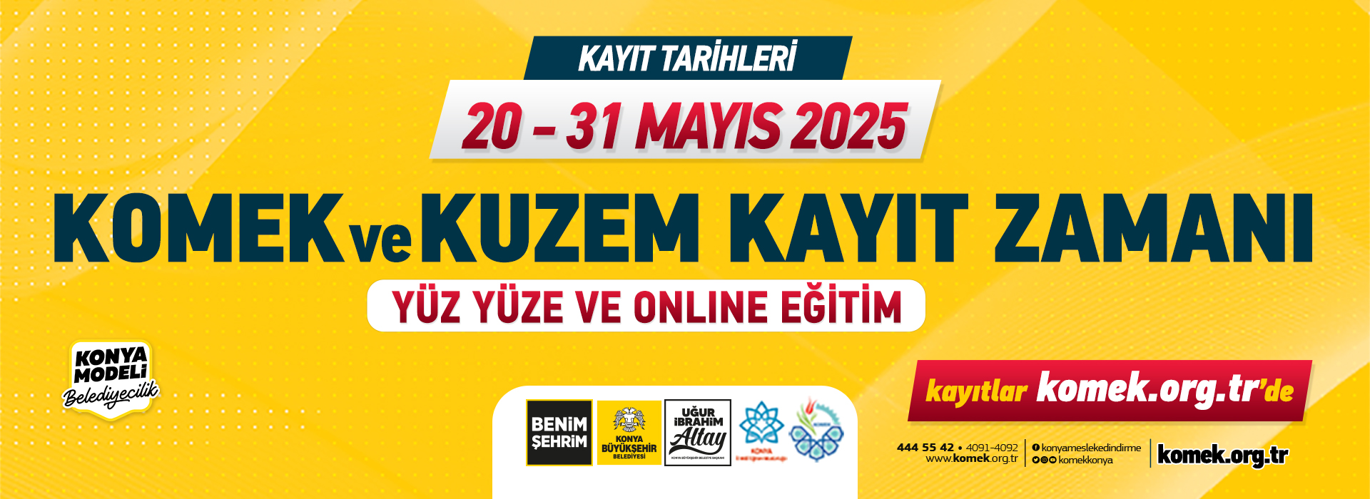 KOMEK'TE YAZ DÖNEMİ KAYITLARI BAŞLADI