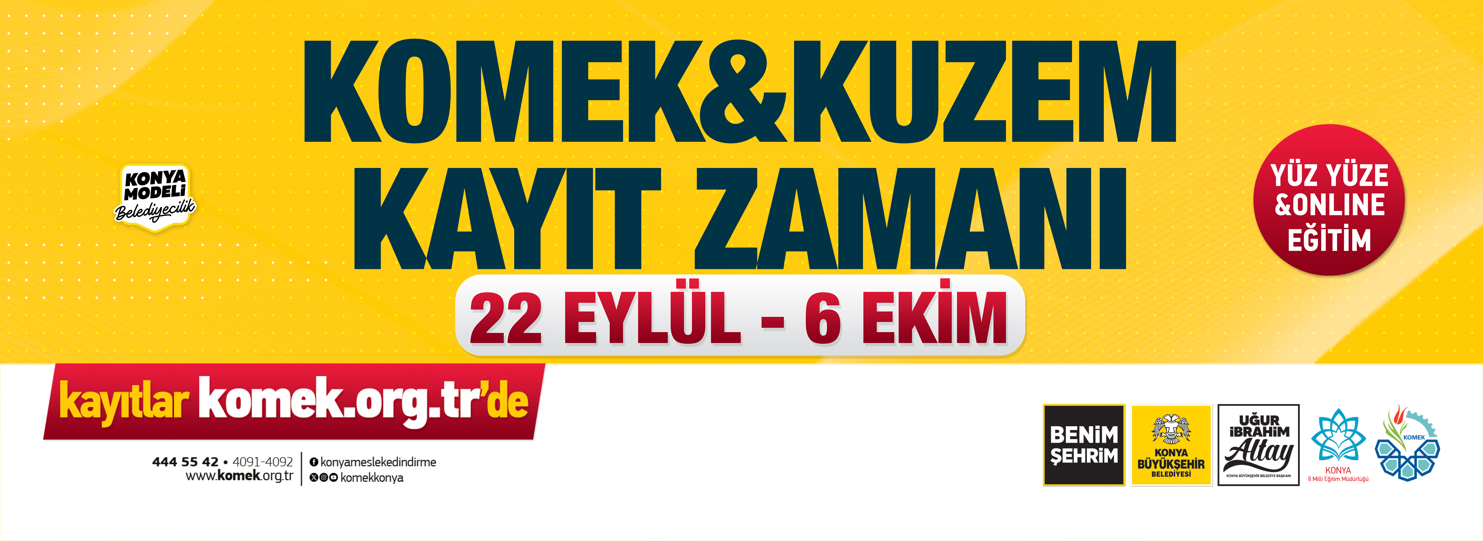 KOMEK’te 315 Branşla Yeni Dönem: Güz Kayıtları 22 Eylül’de Başlıyor