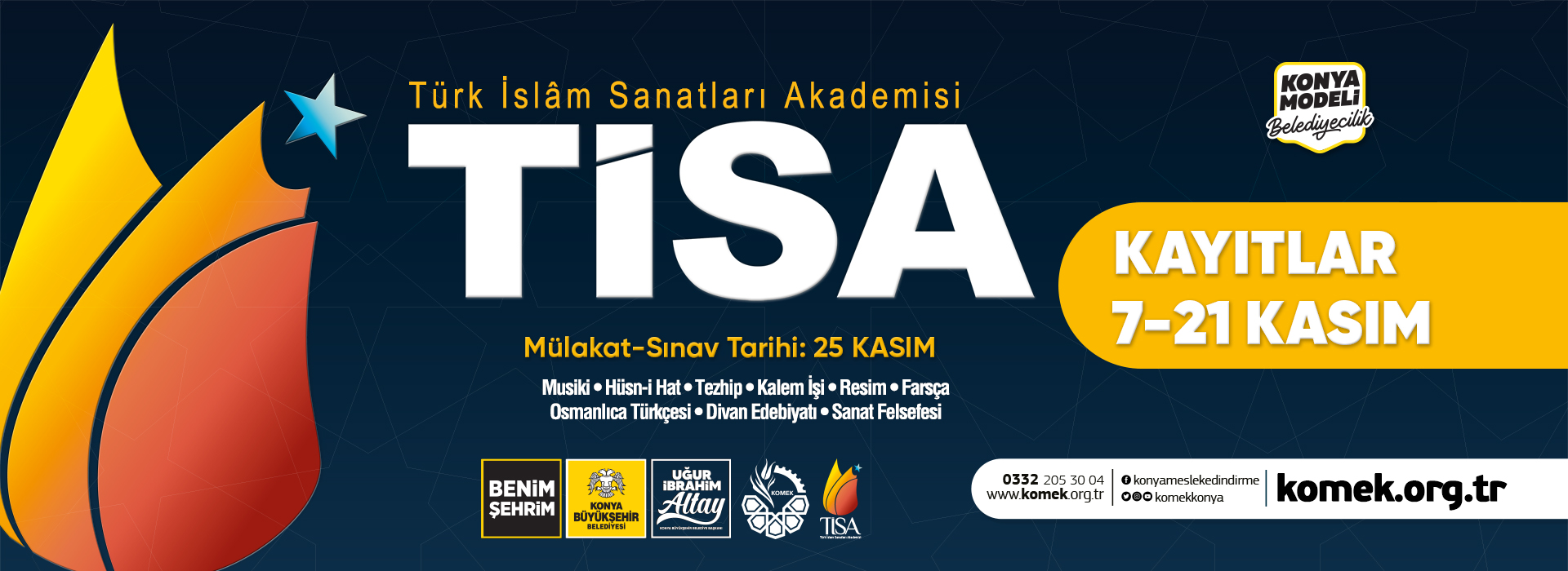 KONYA BÜYÜKŞEHİR TÜRK-İSLAM SANATLARI AKADEMİSİ (TİSA)’NDE KAYIT HEYECANI BAŞLADI