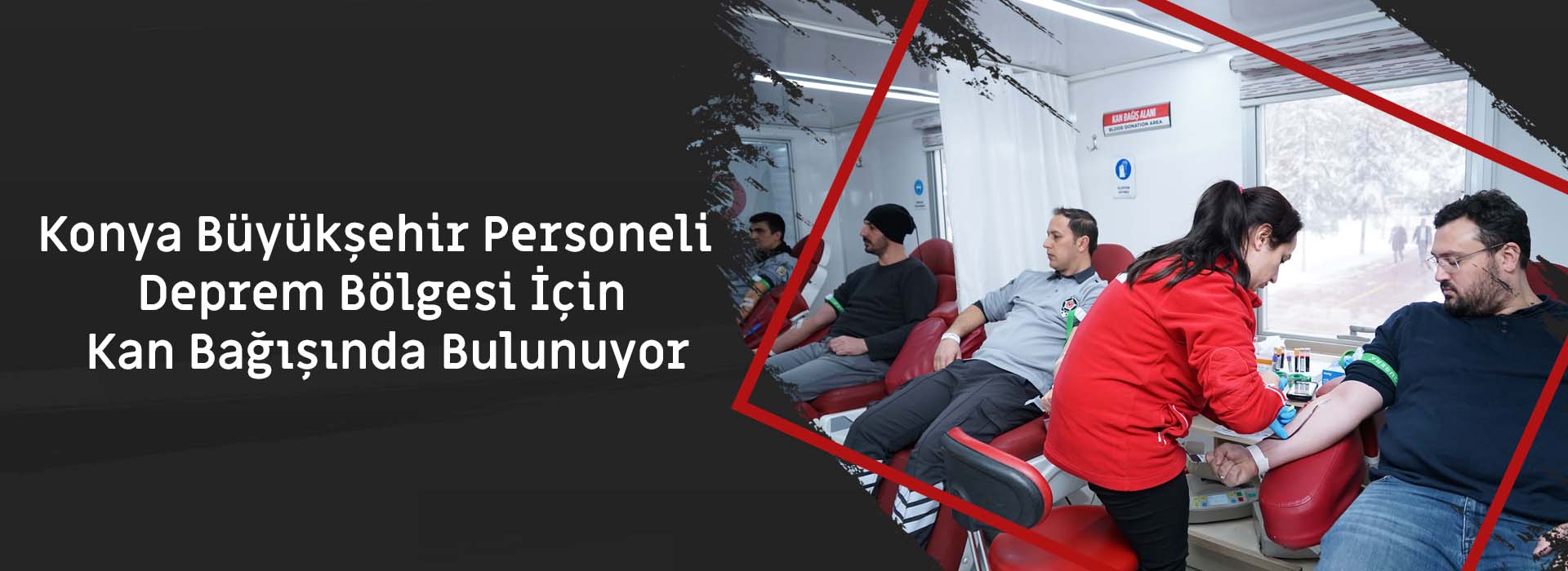 Konya Büyükşehir Personeli Deprem Bölgesi İçin Kan Bağışında Bulunuyor